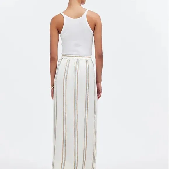 NWT Madewell Column Maxi Skirt in 100% Linen New without Tags $118