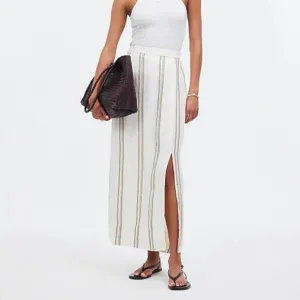 NWT Madewell Column Maxi Skirt in 100% Linen New without Tags $118