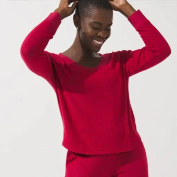 NWT Soma Brushed Cozy Pajama Lounge Set Red