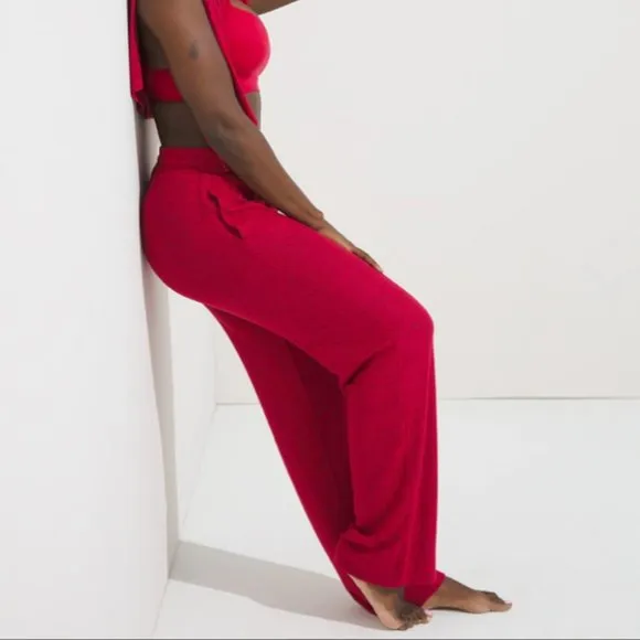 NWT Soma Brushed Cozy Pajama Lounge Set Red