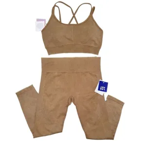 NWT Women's Seamless Strappy Bra &amp; leggings - JoyLab Beige size XL