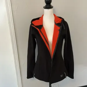O'Neill Red Fleece Lined Black Softshell Jacket GUC M