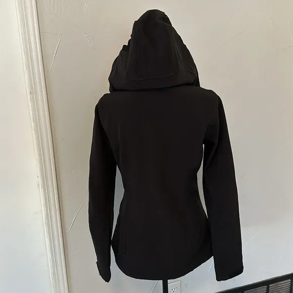 O'Neill Red Fleece Lined Black Softshell Jacket GUC M