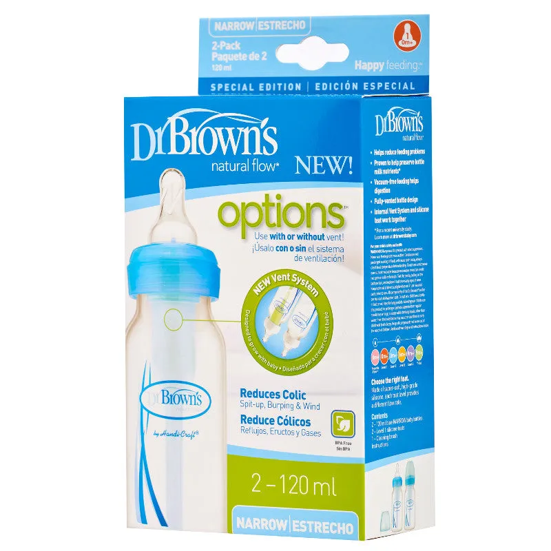 Options Narrow Neck 4oz - 2 Pack (Blue)
