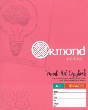 Ormond A11 88 Page Durable Cover - Visual Memory Aid - Copy Book - Pink