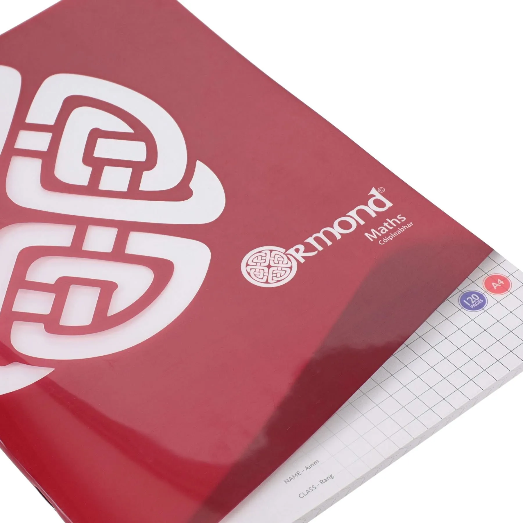 Ormond - A4 120 page Durable Cover Maths Copy Book