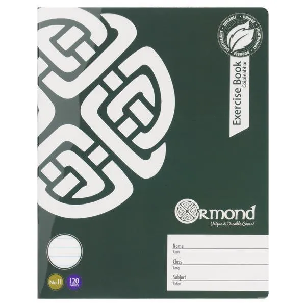Ormond - Pack of 5x No.11 - 120 Page Durable Cover Copy Books - Bold