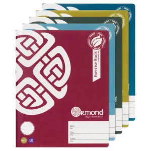 Ormond - Pack of 5x No.11 - 120 Page Durable Cover Copy Books - Bold