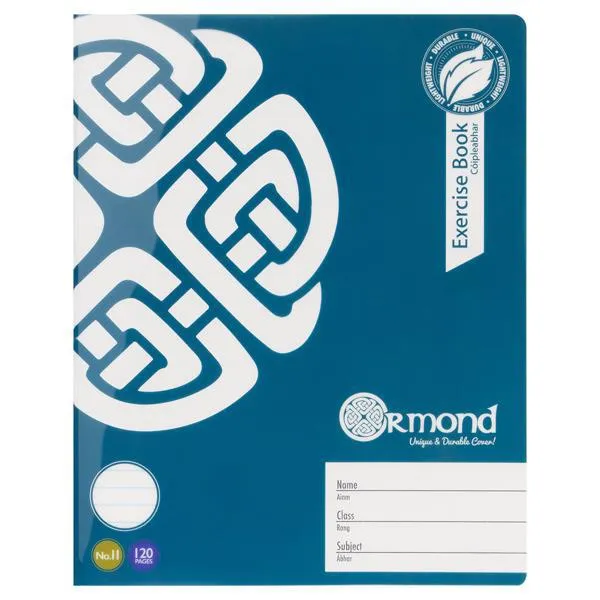 Ormond - Pack of 5x No.11 - 120 Page Durable Cover Copy Books - Bold