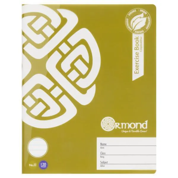 Ormond - Pack of 5x No.11 - 120 Page Durable Cover Copy Books - Bold