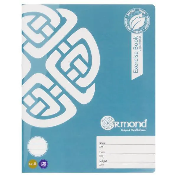 Ormond - Pack of 5x No.11 - 120 Page Durable Cover Copy Books - Bold