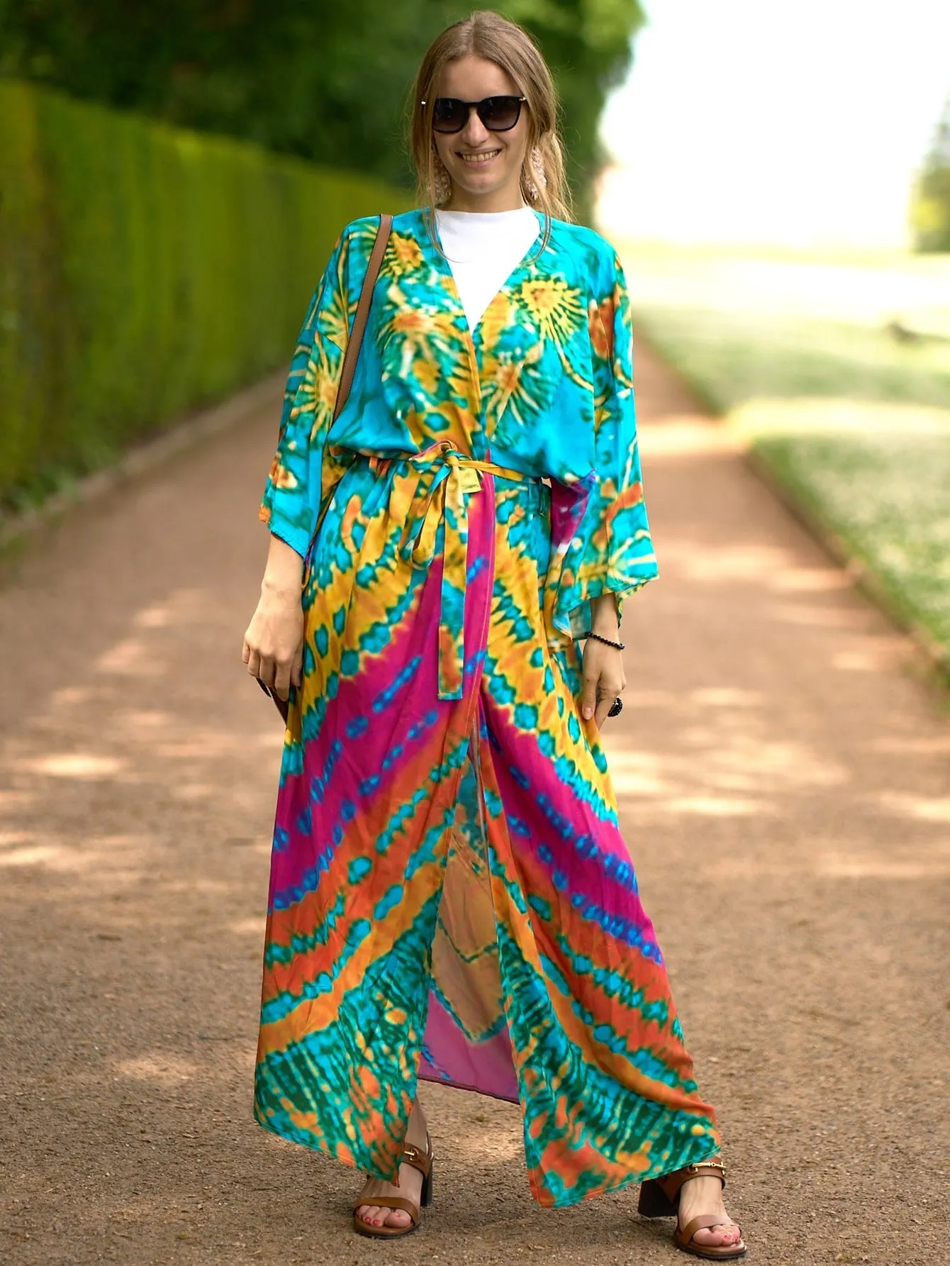 Peace and Love Tie Dye Kimono
