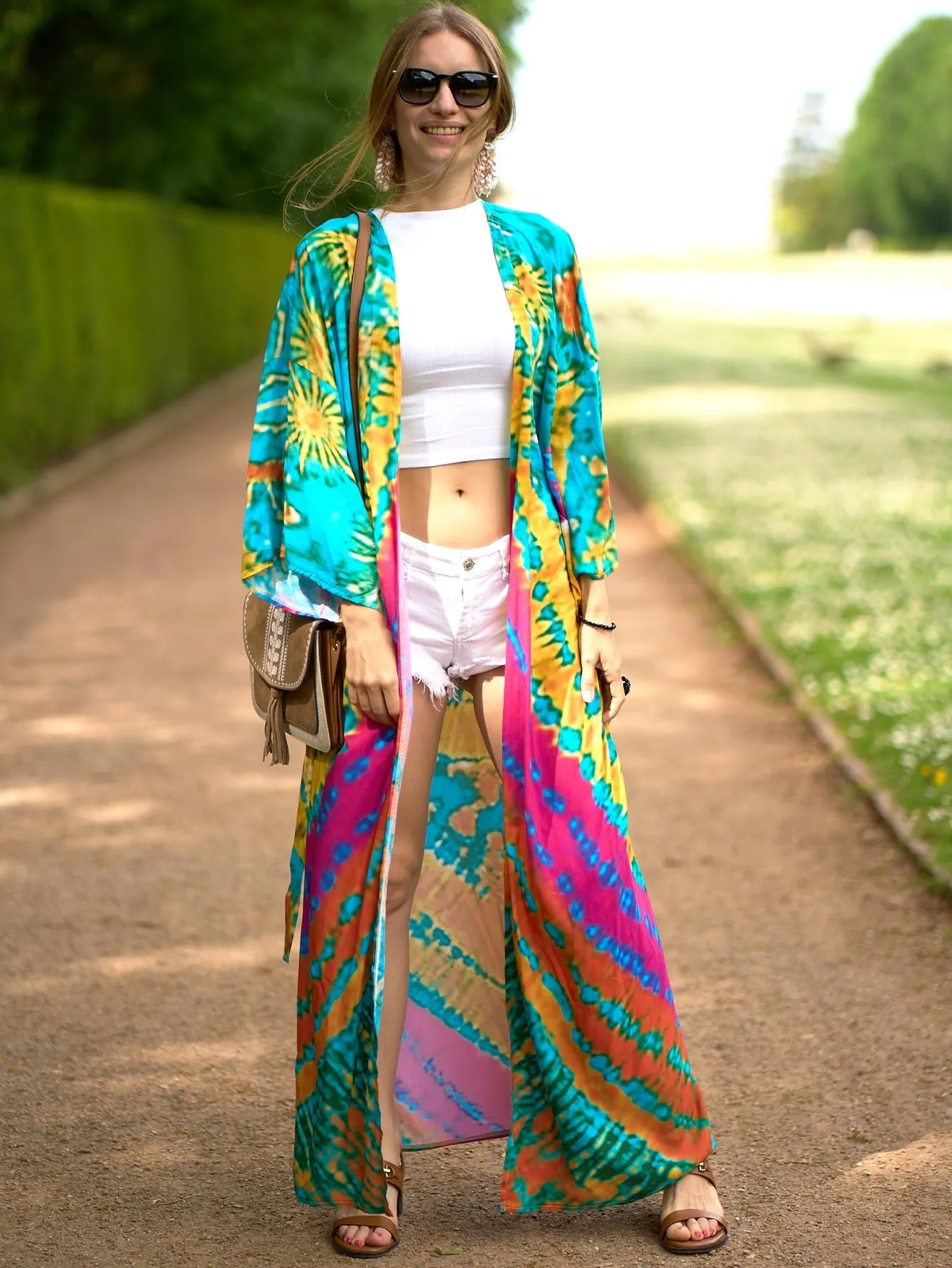 Peace and Love Tie Dye Kimono