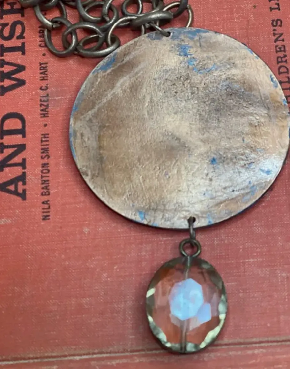 Peace Out Copper and Leather Necklace by A Rare Bird
