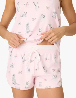 P.J Salvage Butterfly Grove Lounge Shorts in Pink Tint