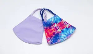 Pom Masks by Pomchies - Purple Tie Dye / Solid Lavender