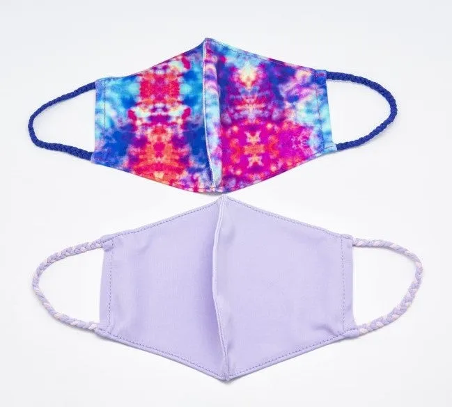 Pom Masks by Pomchies - Purple Tie Dye / Solid Lavender