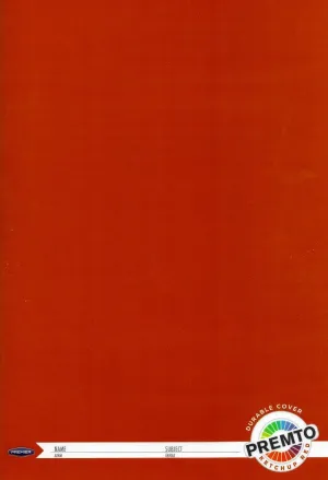 Premto A4 Durable Cover 120 page Manuscript Book - Ketchup Red