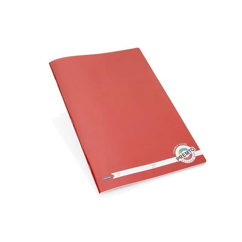 Premto A4 Durable Cover 120 page Manuscript Book - Ketchup Red