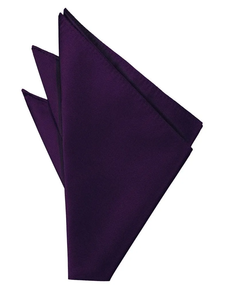 Raisin Solid Twill Pocket Square