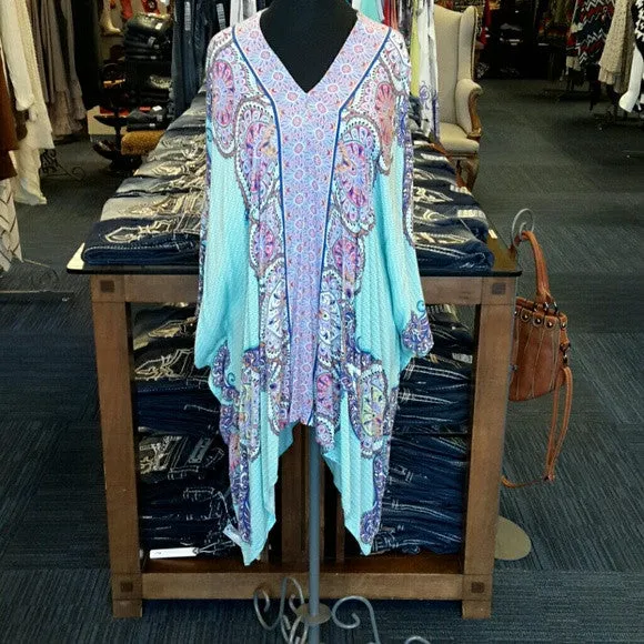 Renee C. | Caftan Mint/Multi High Low Dress