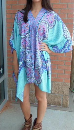 Renee C. | Caftan Mint/Multi High Low Dress