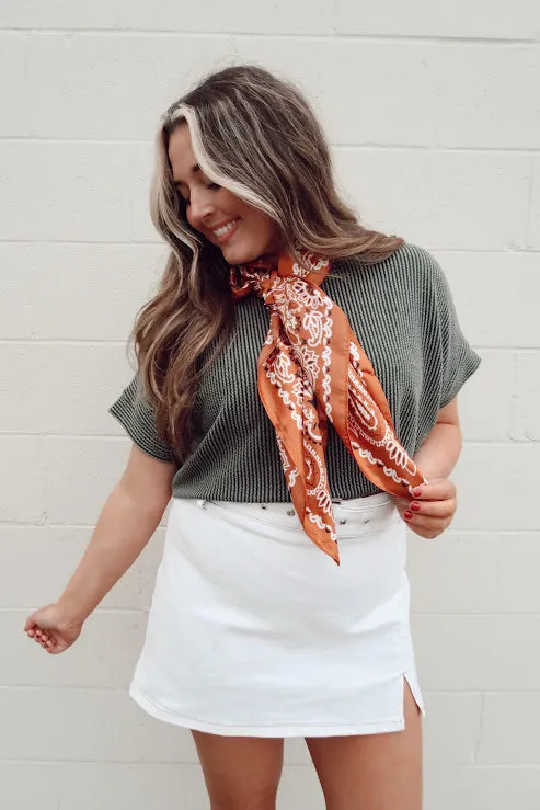 Ribbed Short Sleeve Top