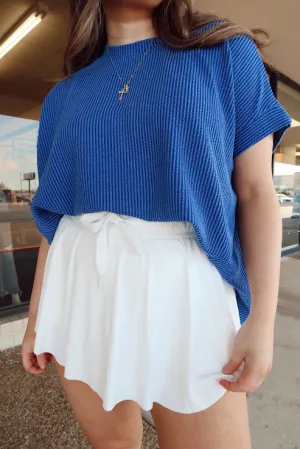 Ribbed Short Sleeve Top