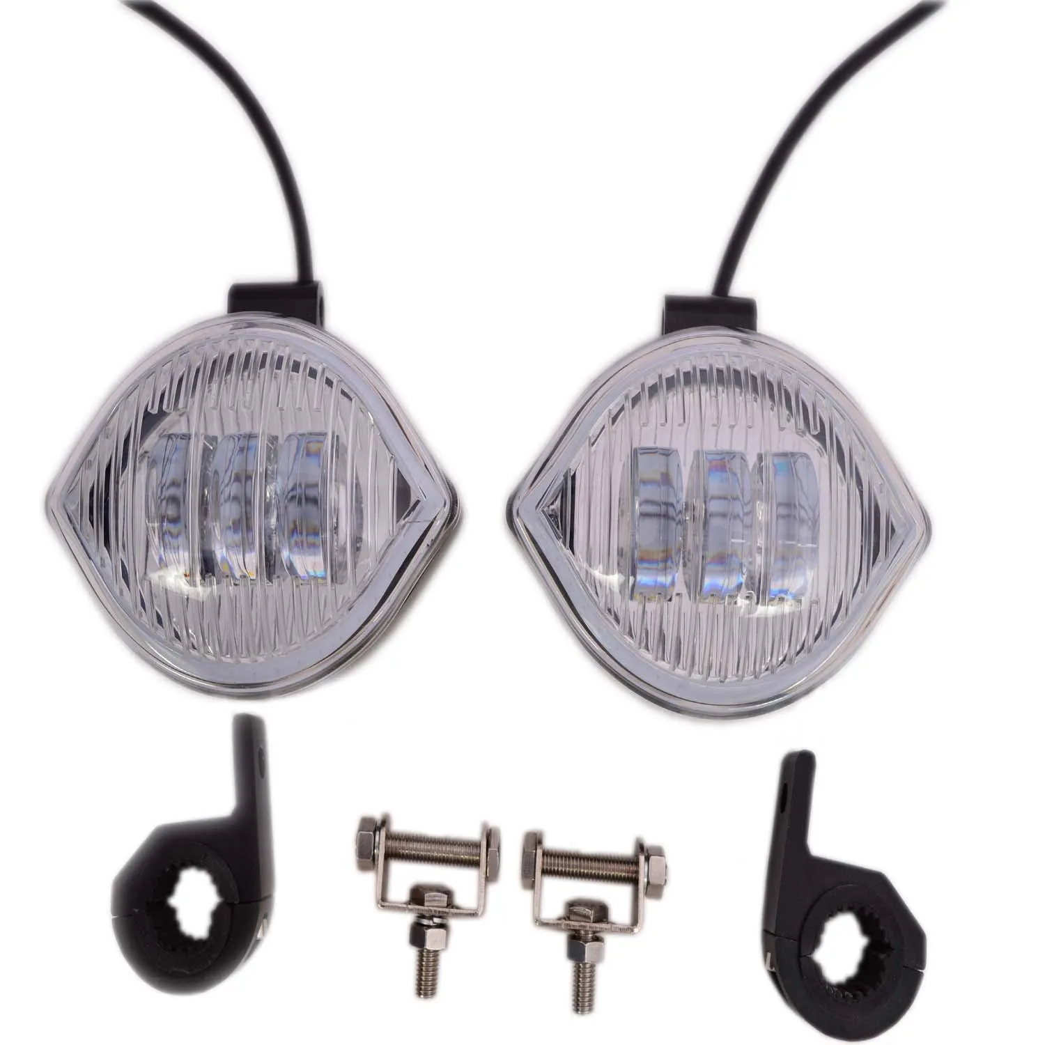 R.J.VON Premium Universal Eye Shape Fog Light for All Bikes Hero/Honda/Yamaha/Suzuki /etc.(Set of 2)