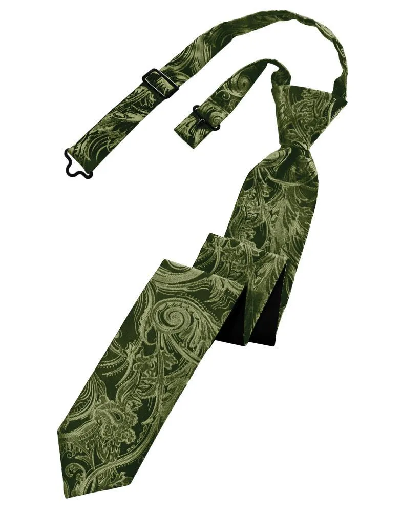 Sage Tapestry Skinny Necktie