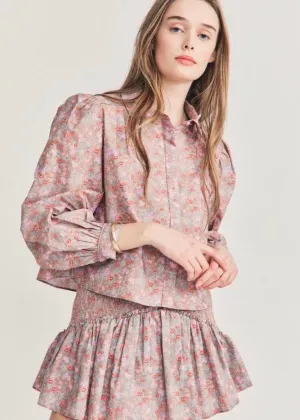 Sansome Blouse (Warm Taupe Sienna)