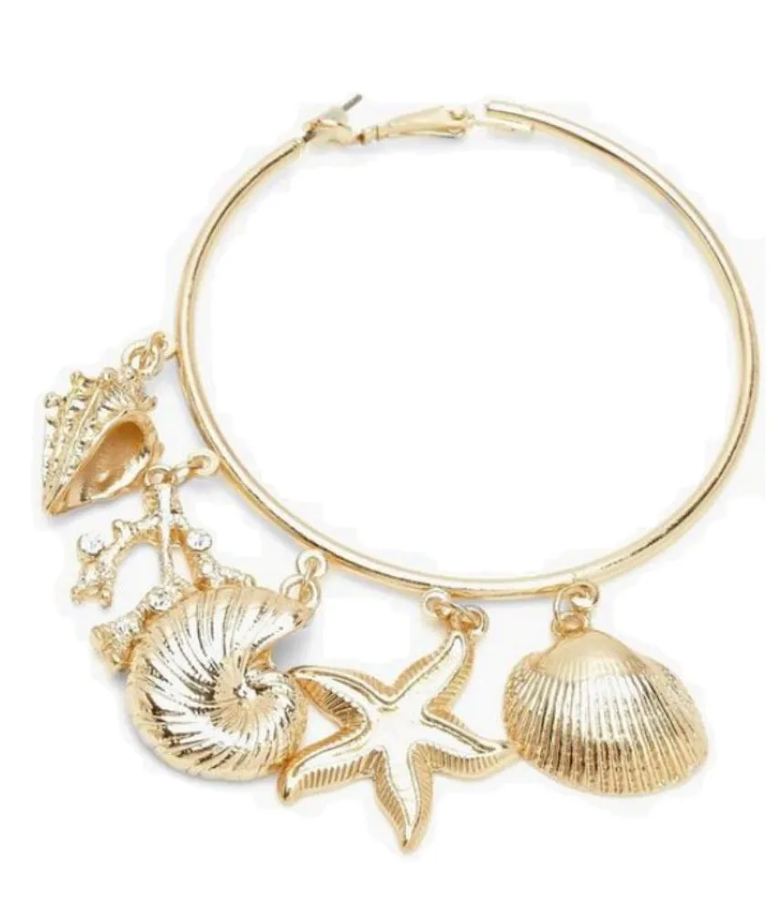 Seashell Charm Earrings