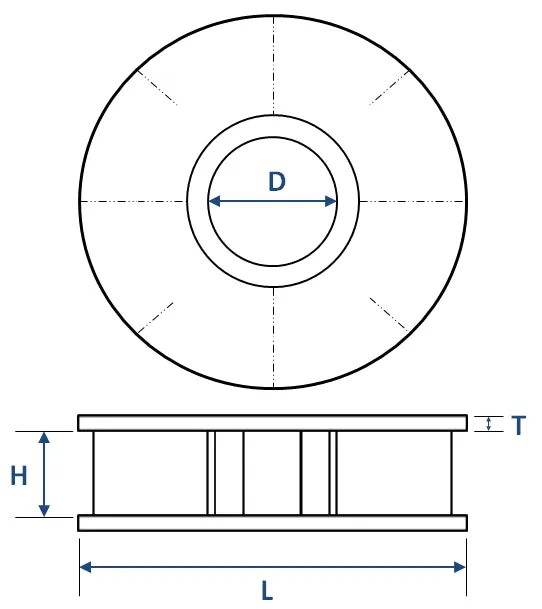 'SENCO' 6" x PN16 Vortex Inhibitor - PP & SS304