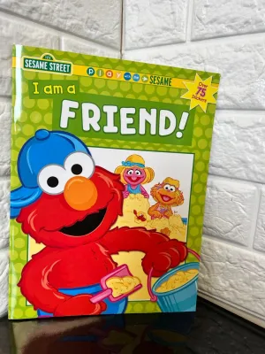 Sesame Street - I am Friend! Over 75 Stickers - Durable Soft Cover