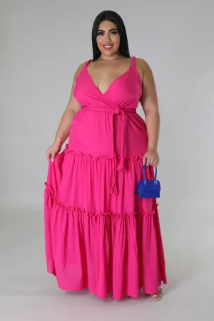 Show off Strappy Tie Waist Dress - (PLUS SIZE ONLY)
