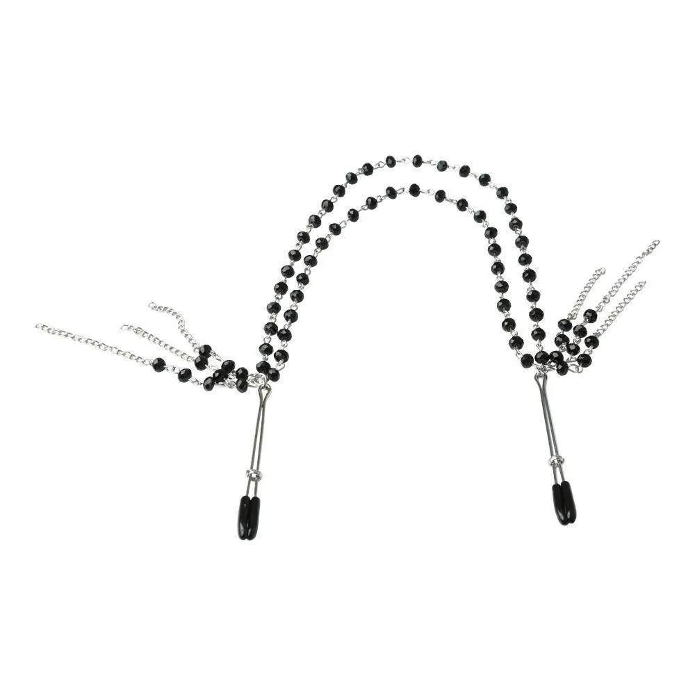 Sportsheets Black Jeweled Nipple Clips