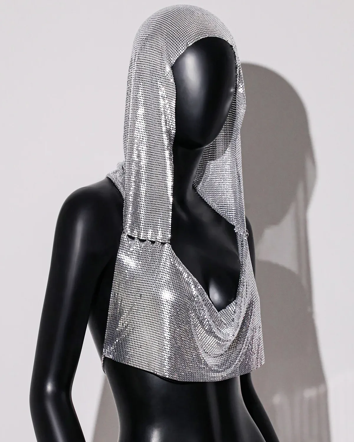 Streetwear Metal Sequins Women Tank Top