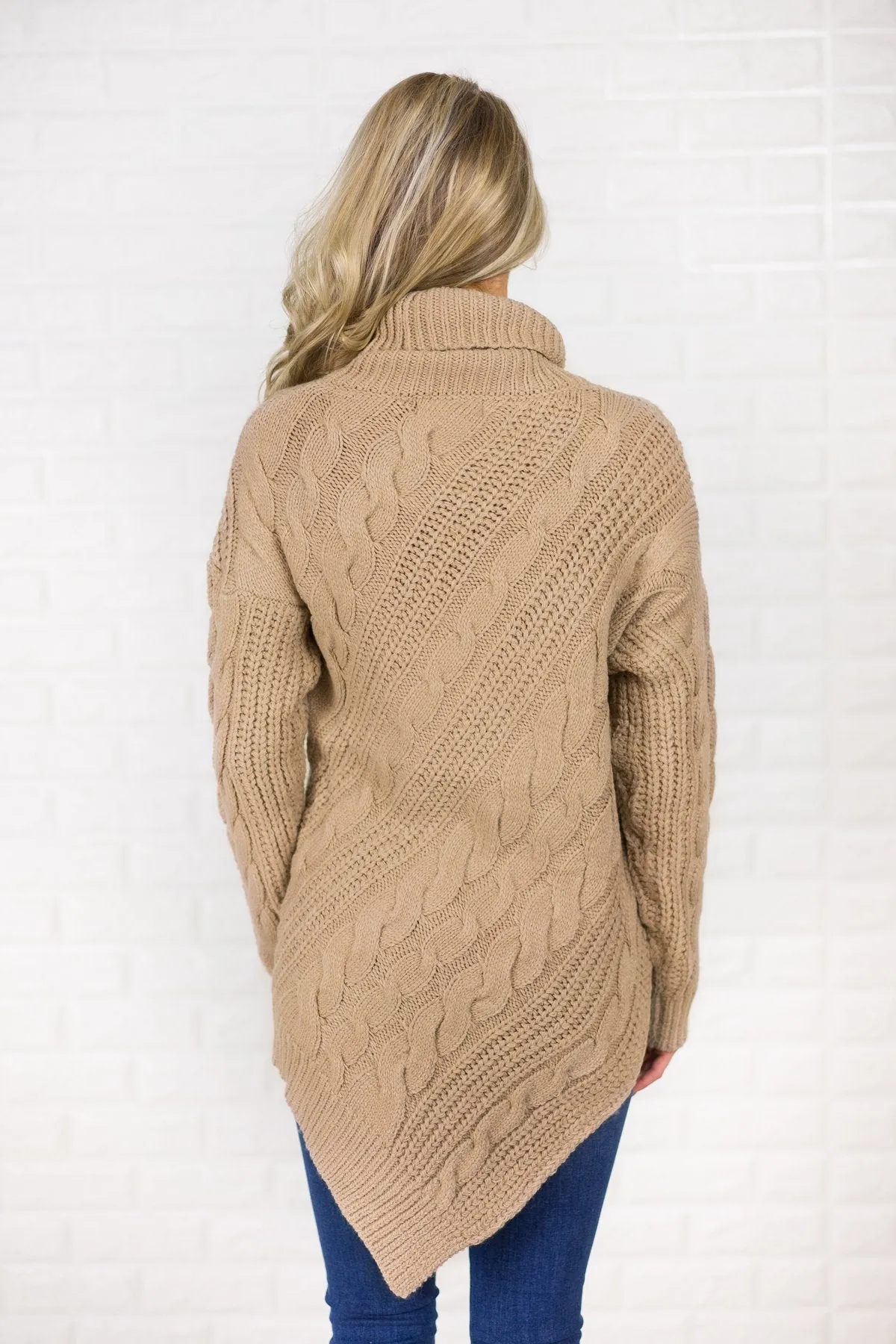 Taupe Turtle Neck Sweater