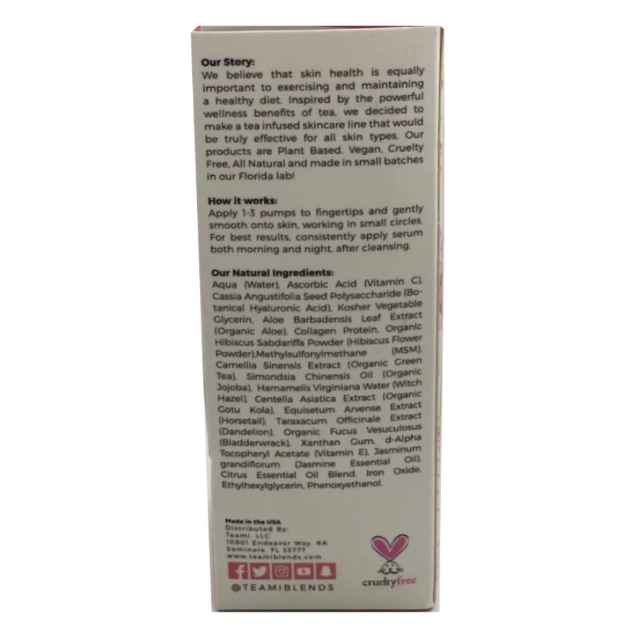 Teami Blends Vit C Hibiscus Tea Infused Vitamin C Serum 1 oz
