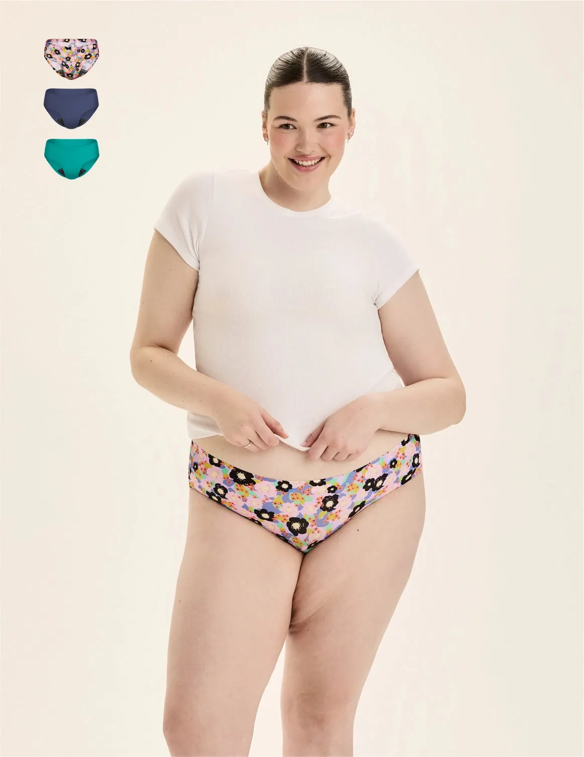 Teen Leakproof UltraThin No-Show Bikini 3-Pack
