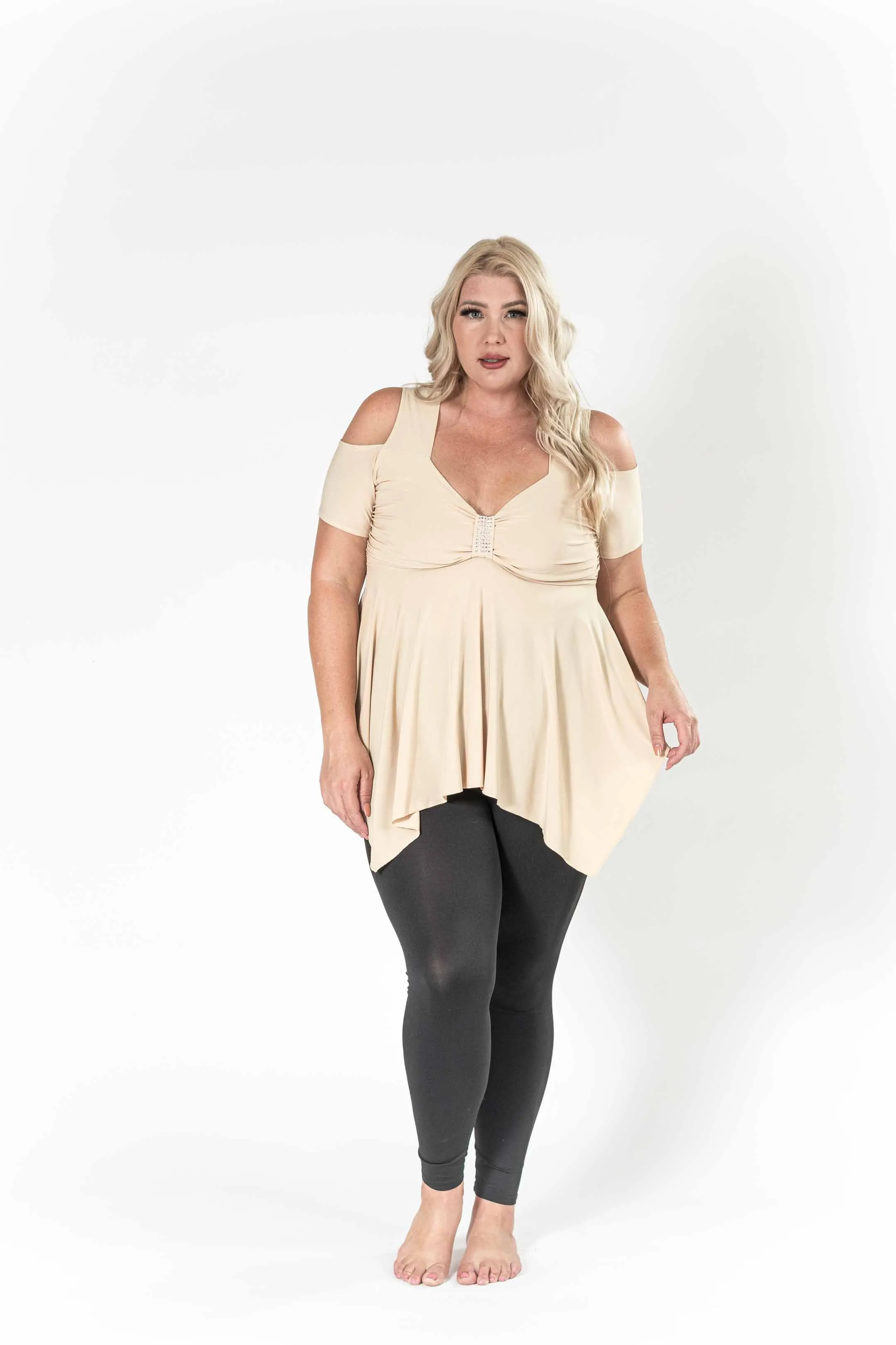 The Caramel Sexy Shoulders Top