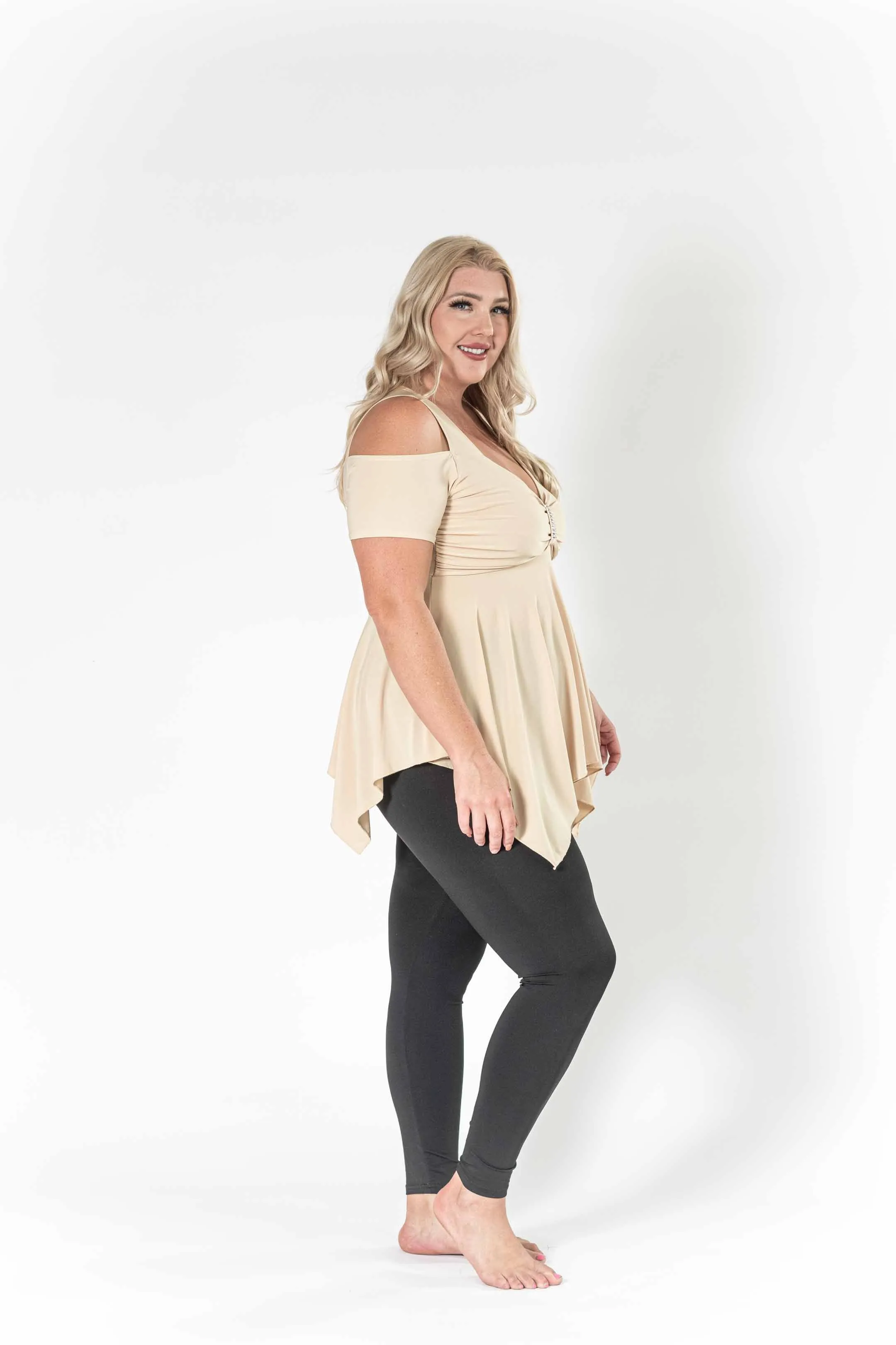 The Caramel Sexy Shoulders Top