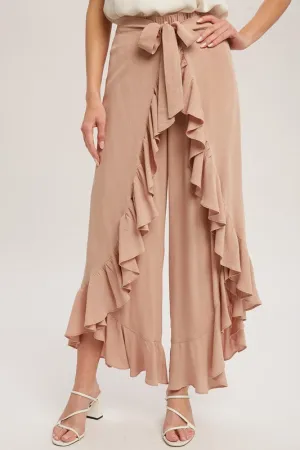 The Ruffle Pants-Almond