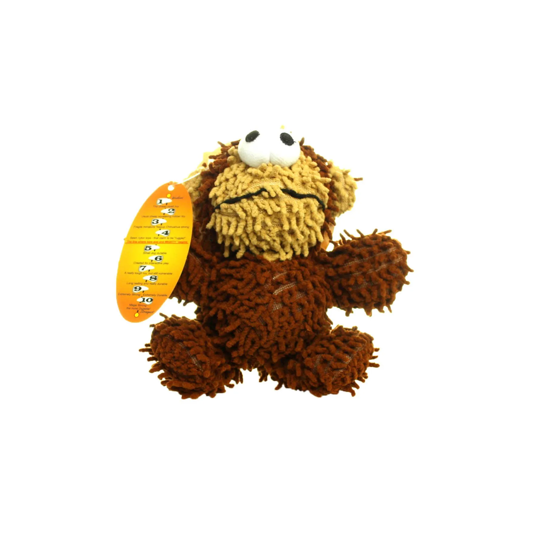 Tuffy Dog Toys - VIP Products - Mighty Jr Microfiber Ball Monkey, Durable, Squeaky Dog Toy