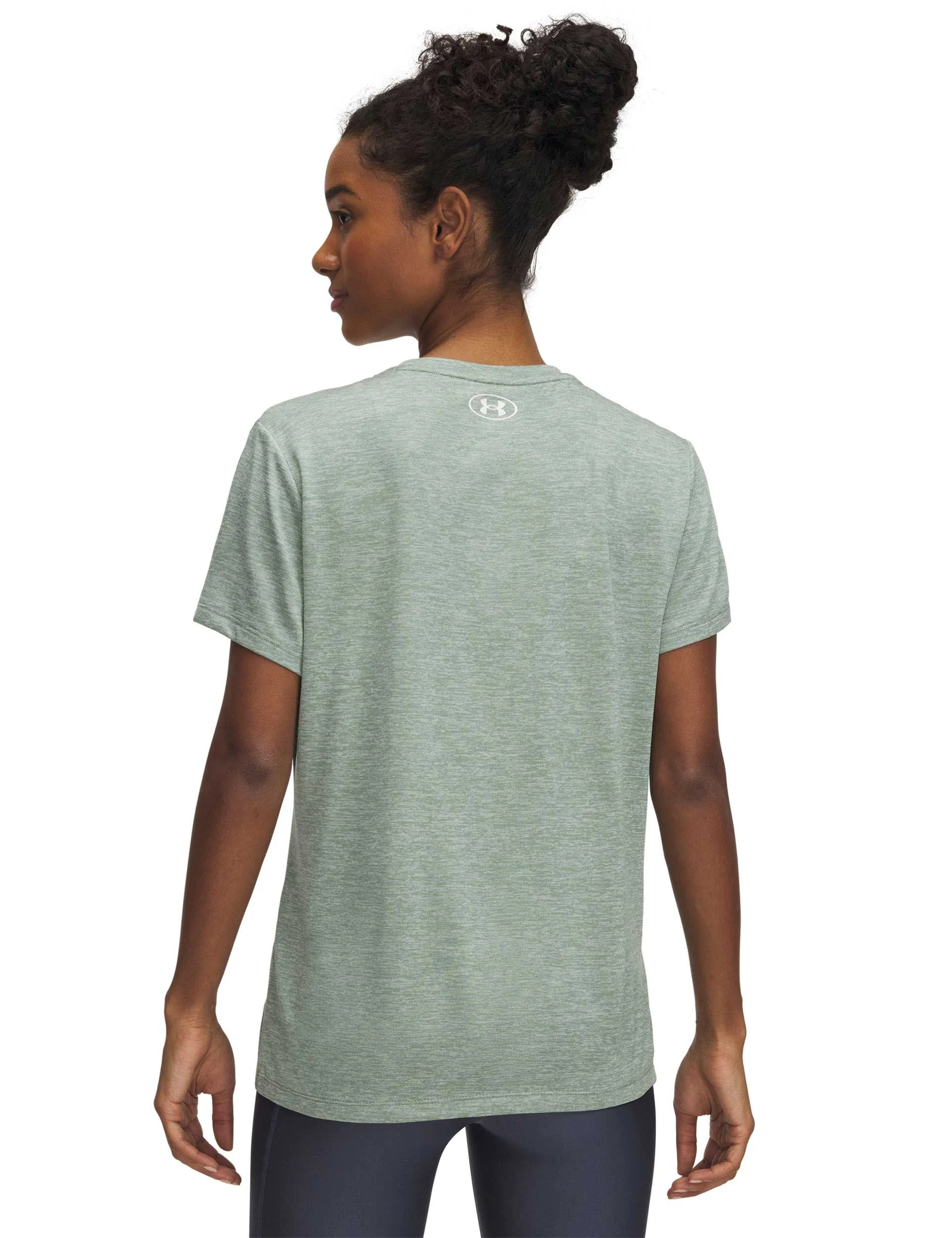 UA Tech Twist Short Sleeve - Silica Green/White