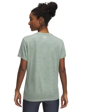 UA Tech Twist Short Sleeve - Silica Green/White