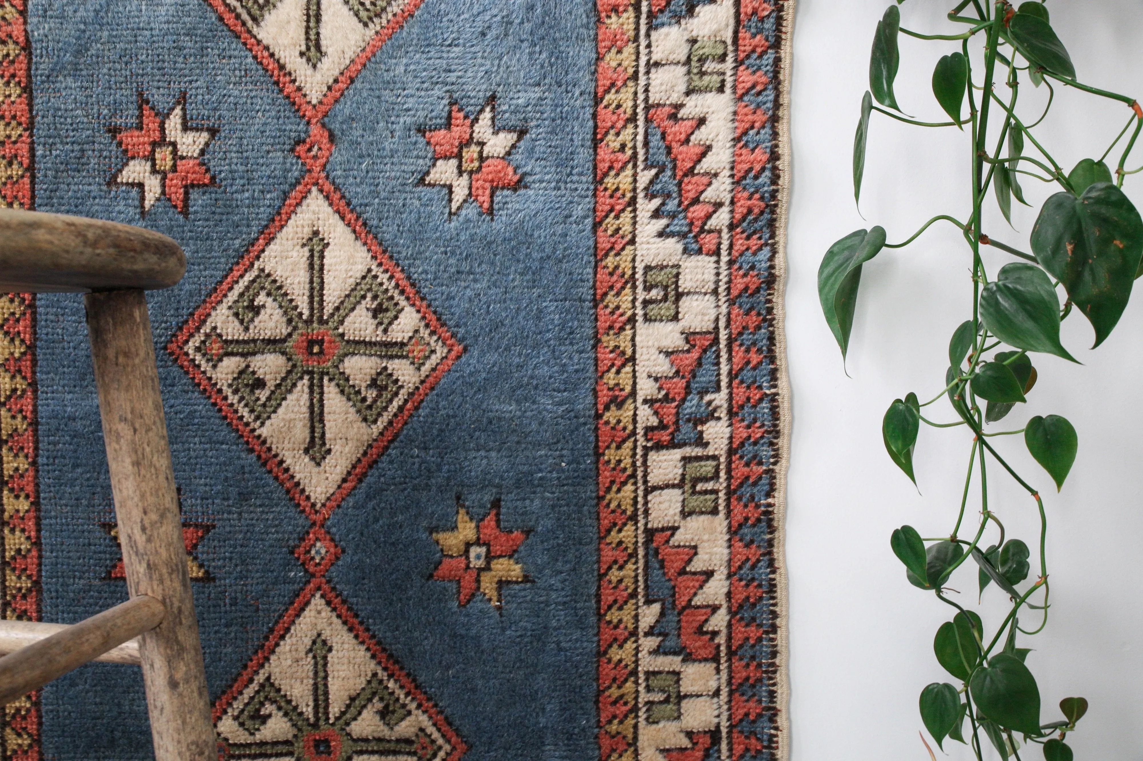 Vintage Turkish Kars Kazak Runner Rug
