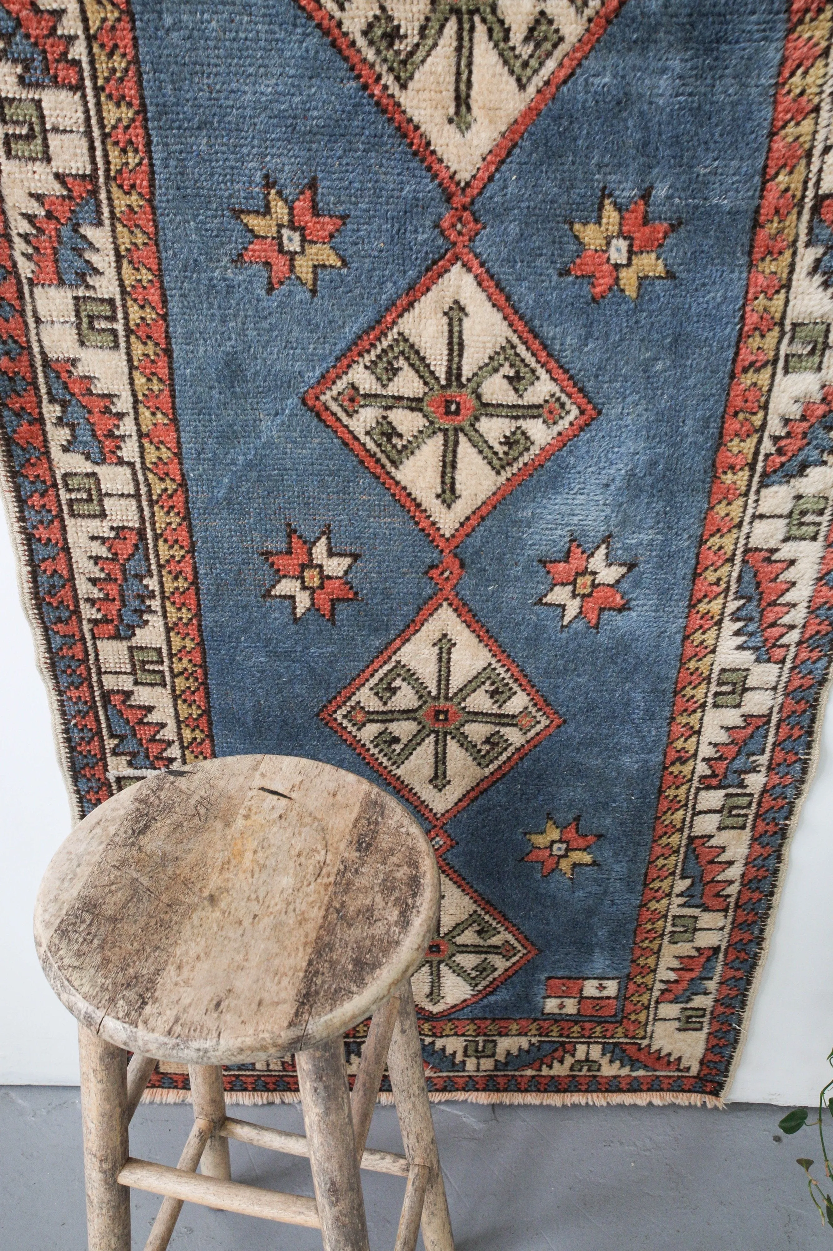 Vintage Turkish Kars Kazak Runner Rug