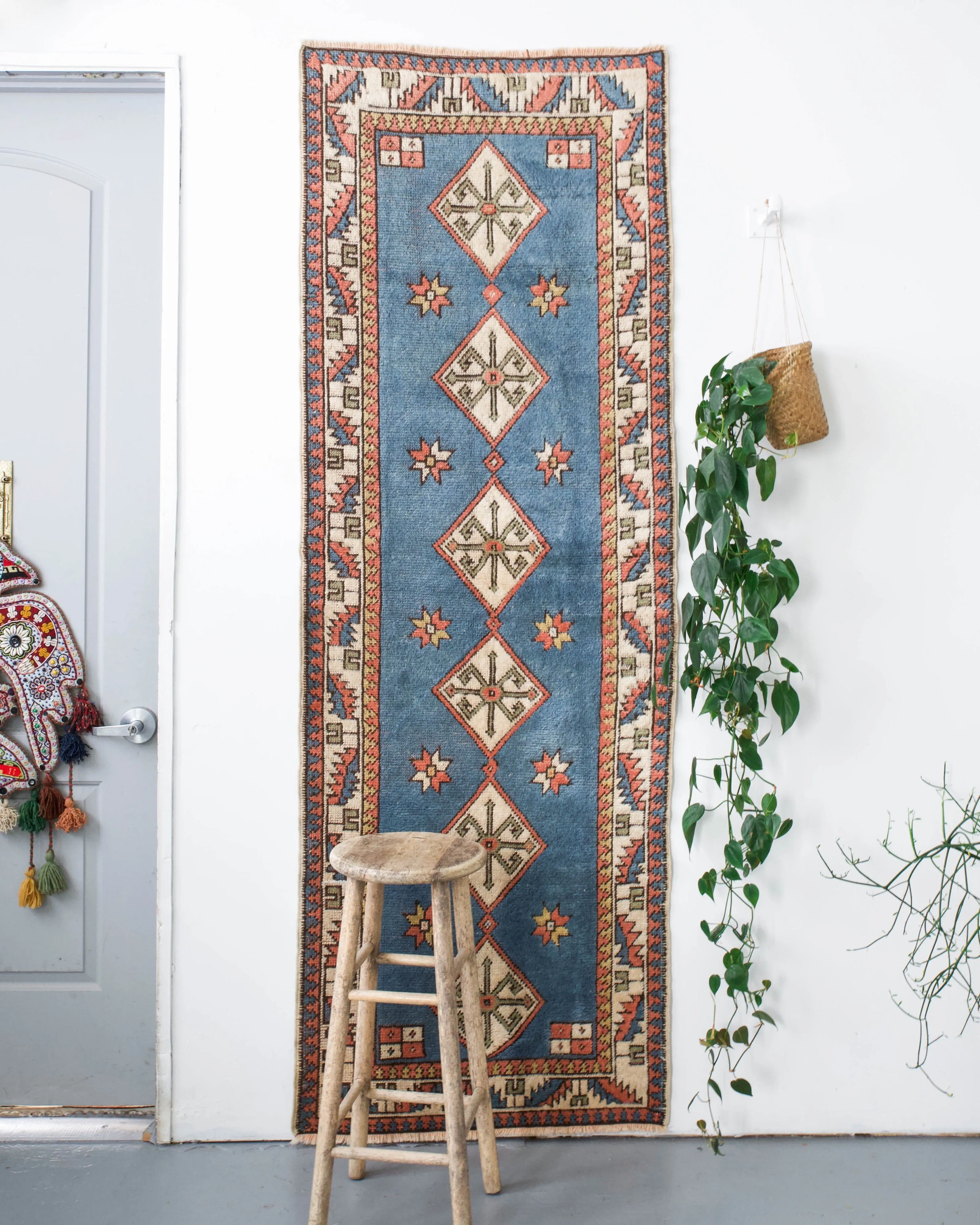 Vintage Turkish Kars Kazak Runner Rug