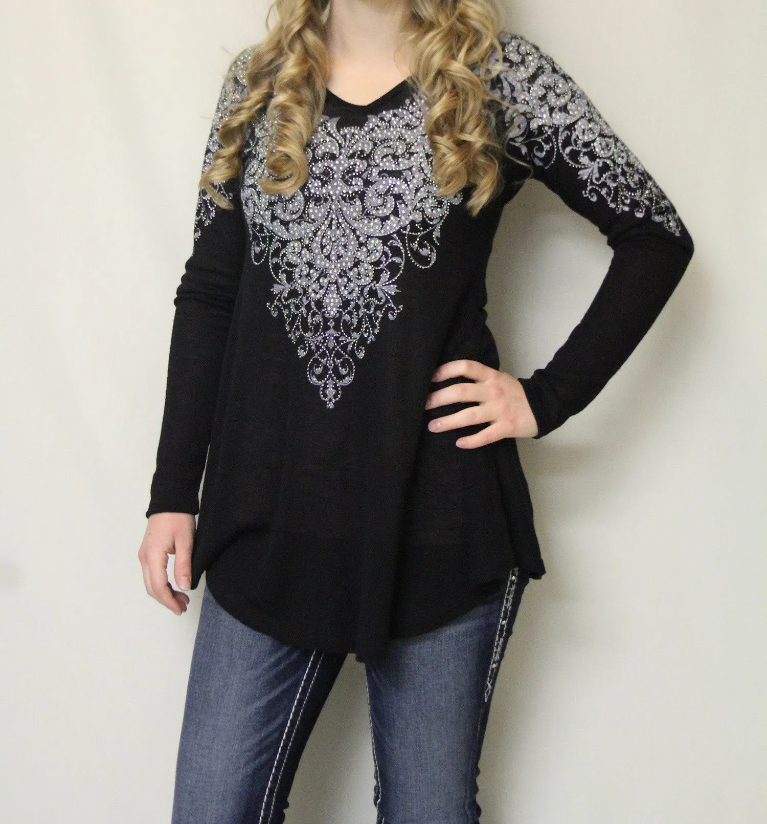 Vocal | Tunic/Top with Bling Black